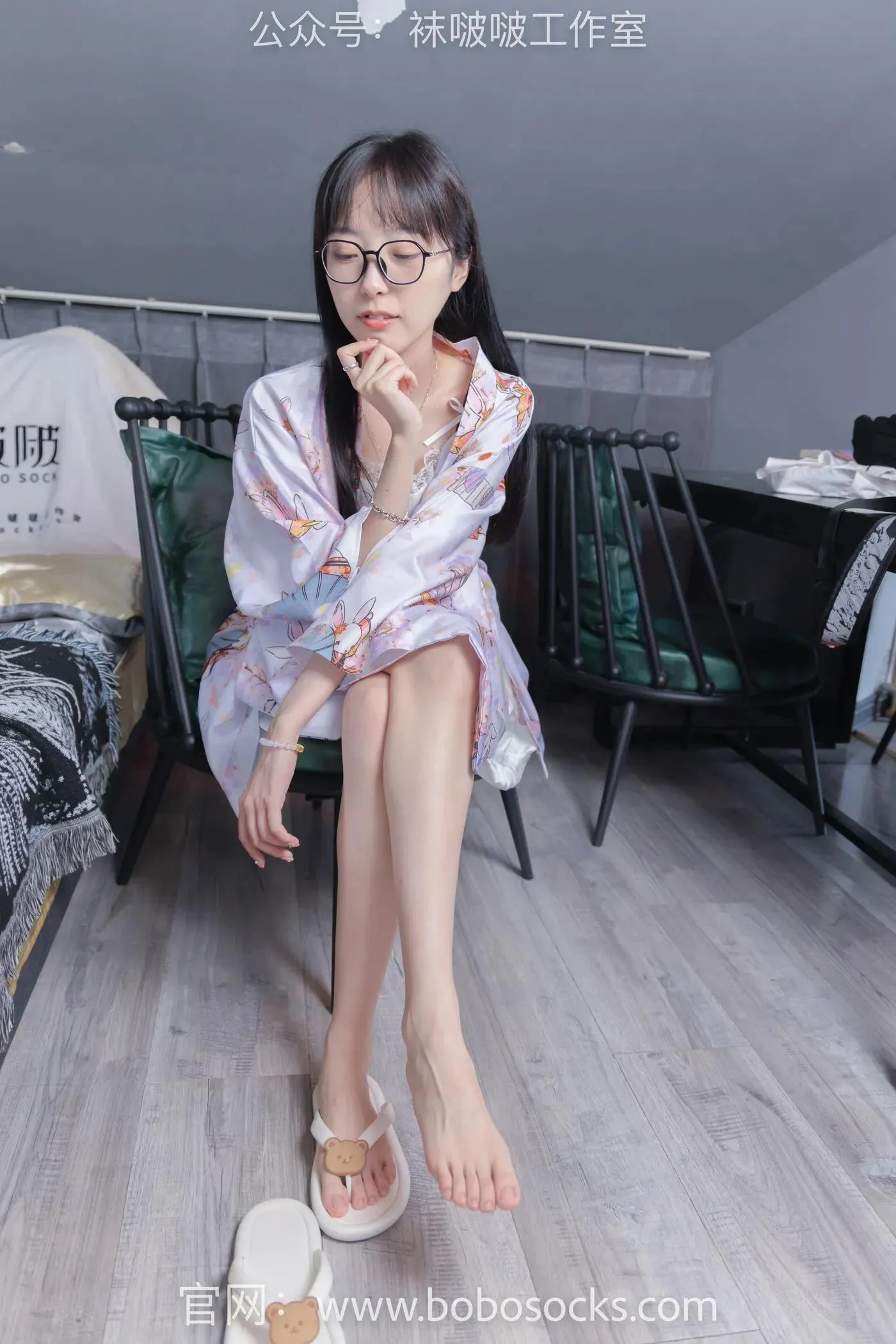 [BoBoSocks袜啵啵]NO.112 稚予-人字拖、肉丝 [140P]插图7